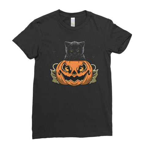 Funny Cat What Murderous Cat With Knife Halloween - Women T-shirt | Ai Printing
