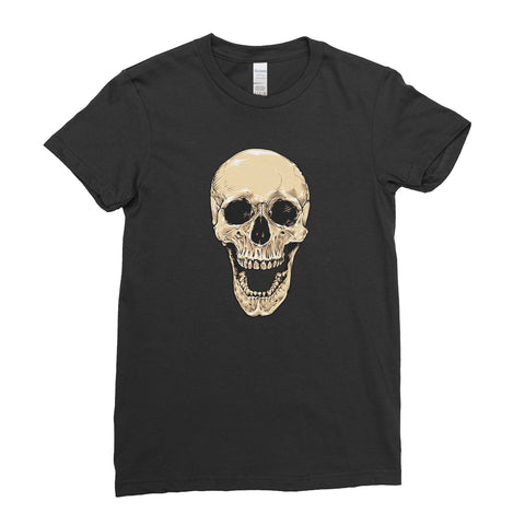 Halloween Skull Scary Skeleton Screaming Funny  - Women T-shirt | Ai Printing