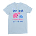Personalised First Mother's Day T-Shirt Cute Elephant Mum and Baby