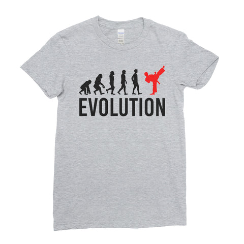 Evolution Of Karate Sports - Women T-shirt(unq clothing,unique t shirts women's,unique shirts for mens,interesting t shirts designs,classy t shirt,Covid t shirt)