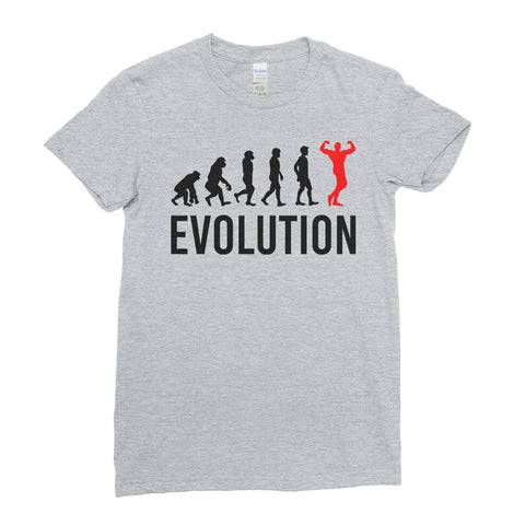 Evolution Of  Bodybuilding Sports - Women T-shirt(unq clothing,unique t shirts women's,unique shirts for mens,interesting t shirts designs,classy t shirt,Covid t shirt)