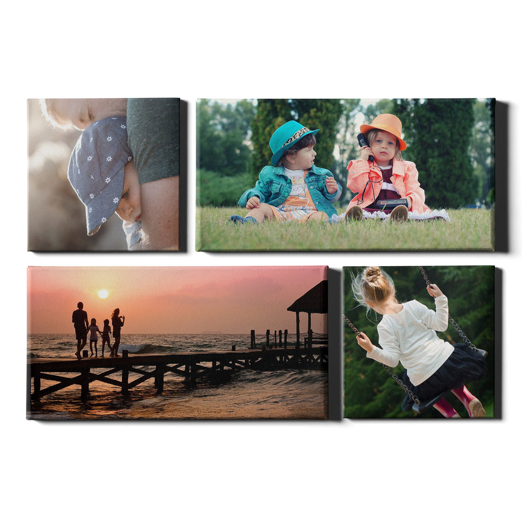 4 Panel Personalised Canvases - Collage Style Square & Landscape - Fixed Size - Ai Printing