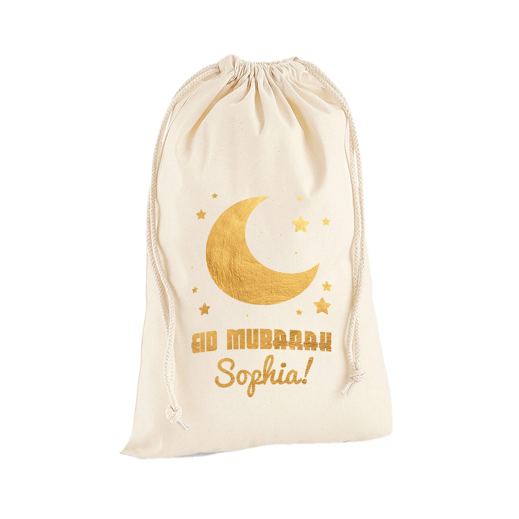 Personalised Name Happy Eid Mubarak Ramadan Arabic Islamic Sack Bag - Sack Bag - Ai Printing