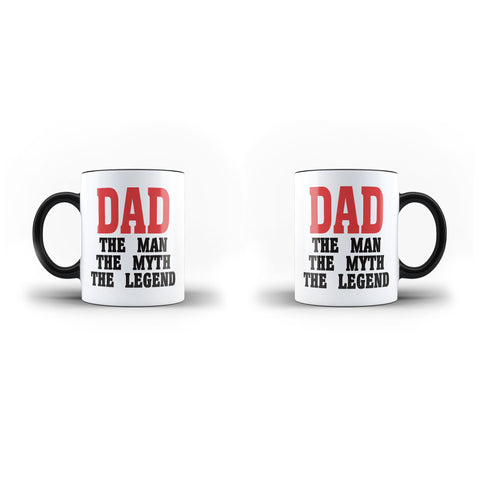 Fathers Day Birthday Gift Dad The Man Myth Legend - Unique Mug - Magic Set - Ai Printing