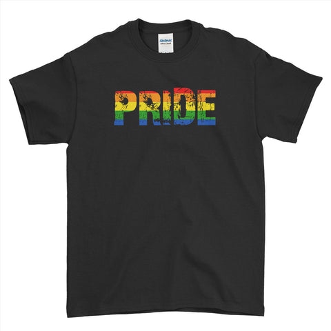 Colorful LGBT Symbol Gay Pride  Lesbian Heart Rainbow Cool Funny - T-shirt - Mens - Ai Printing