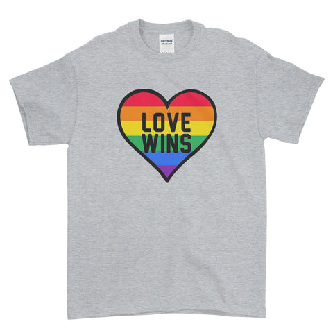 Love wins T shirt LGBT Gay Pride  Lesbian Rainbow Awesome Funny Cool - T-shirt - Mens - Ai Printing