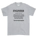 Engineer Defined T-Shirt Engineering Cool Funny - T-shirt - Mens - Ai Printing