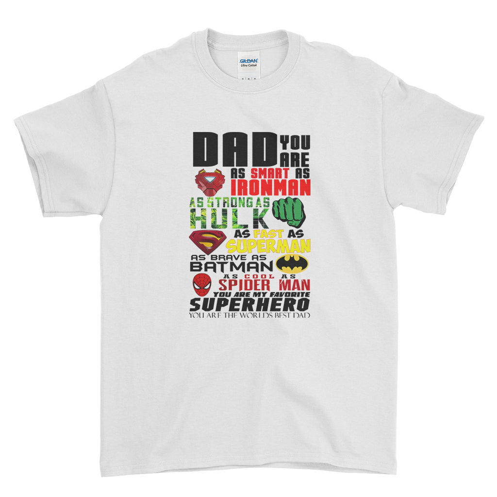 Father's Day T-Shirt Birthday Gift Dad You're My Superhero Cool - T-shirt - Mens - Ai Printing