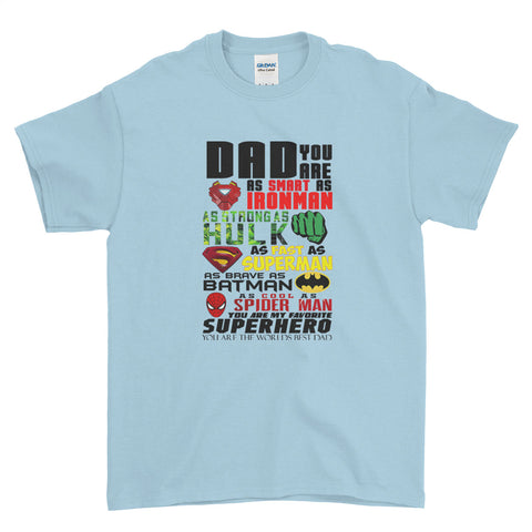 Father's Day T-Shirt Birthday Gift Dad You're My Superhero Cool - T-shirt - Mens - Ai Printing