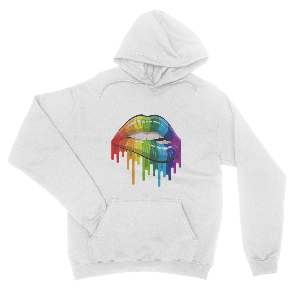 Rainbow lips LGBT Gay Pride Hoodie Lesbian Rainbow - Hoodie - Unisex - Ai Printing