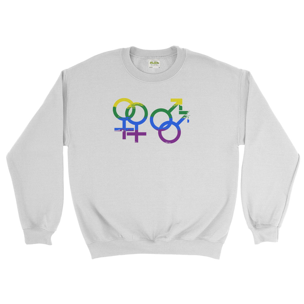 Colorful LGBT Symbol Gay Lesbian Heart Pride Rainbow - Sweater - Mens - Ai Printing