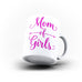 World Mom of Girls Mother’s Day Best Awesome Funny Gift- Unique Mug - White Set - Ai Printing