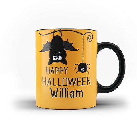 Personalised Name Pumpkin Halloween Mug-Personalised Mug- White Magic Mug - Ai Printing