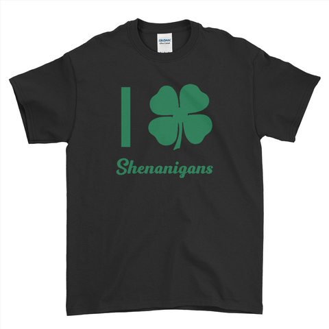 I Shenanigans Funny St Patrick's Day T-Shirt For Men Women Kid