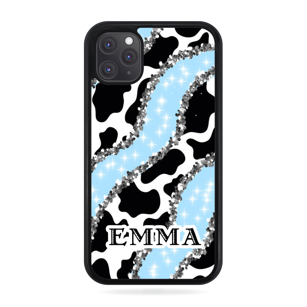 Personalised Phone Case Name Marble Aesthetic Cow Phone Case For iPhone Samsung