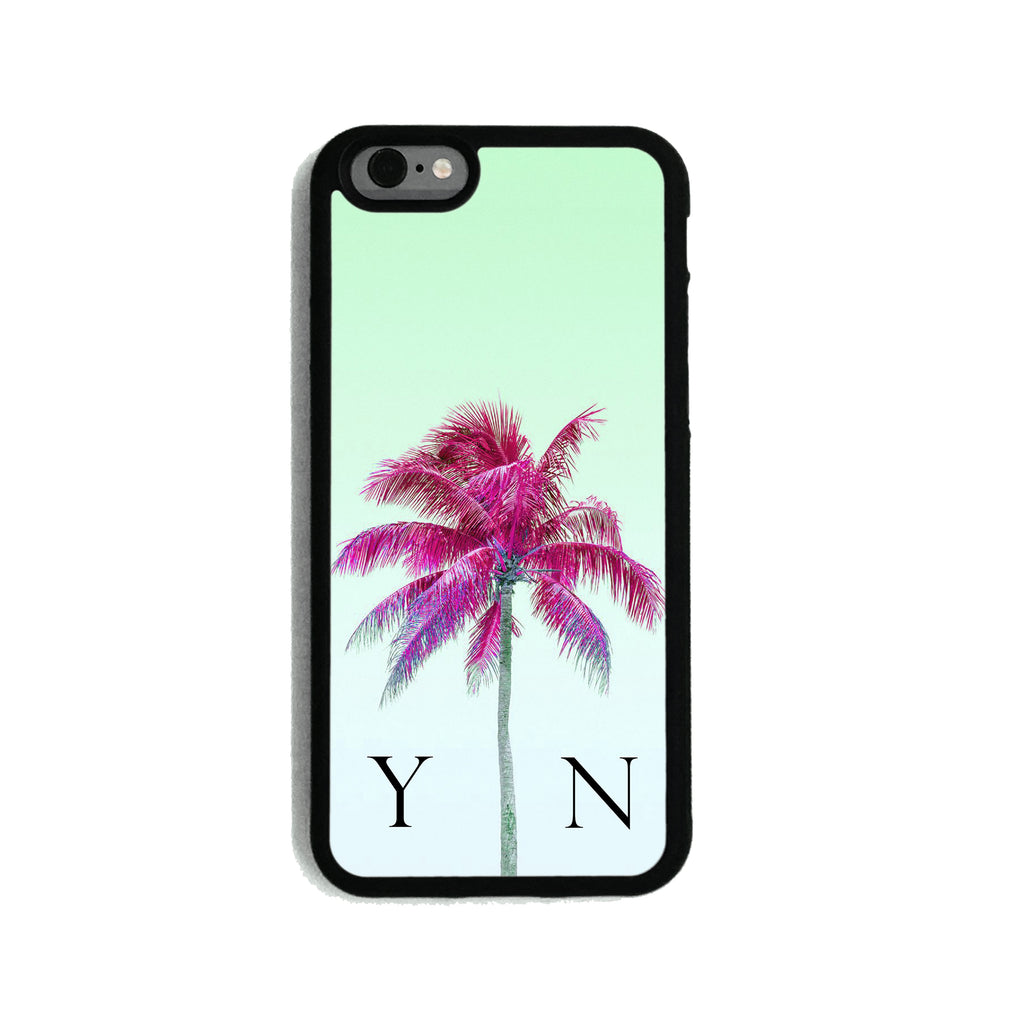 Green Sky & Pink Palm Tree   - 2D Clip Case - Ai Printing