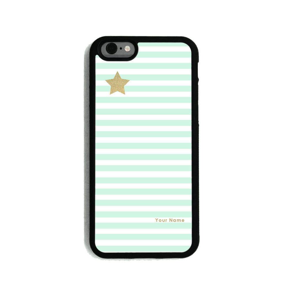 Gold Star Green Stripes  - 2D Clip Case - Ai Printing
