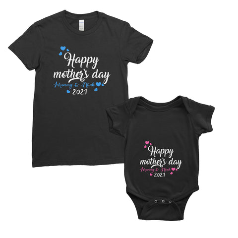 Personalised My First Mother's Day T-Shirt Mum Baby Bodysuit Onesie Mother's Day Gifts