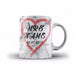 Marble Heart Mr and Mrs - Personalised Mugs - White Set - Ai Printing