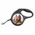 Personalised Photo and Name Dog Lead Retractable Dog Themed Leash Rope Strong Soft Pets