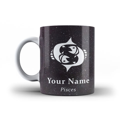 Zodiac Pisces - Personalised Mug - White - Ai Printing