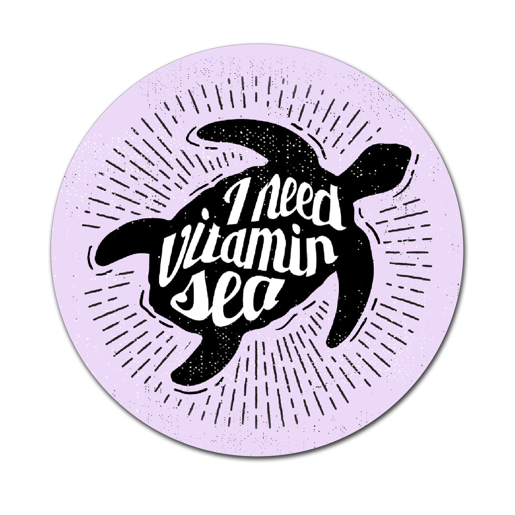 I Need Vitamin Sea - Round Coaster - Ai Printing