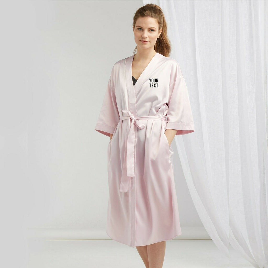 Personalised satin robe pajamas Nightwear Valentine's Gift For Her | Ai Printing